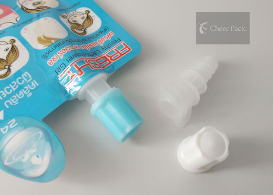 Πλαστικές κορυφές σακουλών παιδικών τροφών κάλυψης ακροφυσίων για τη μικρή στάση επάνω στην τσάντα