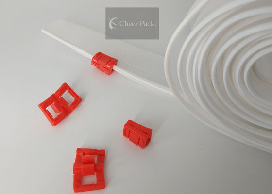 ziplockk cOem PP κόκκινου χρώματος ολισθαίνων ρυθμιστής φερμουάρ για τη συσκευασία τσαντών σφραγίδων δεξιά πλευρών