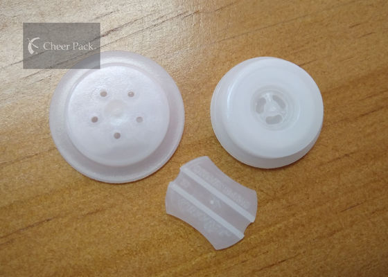 Λευκό ένα αεροβαλβίδα πλαστικά 23mm Dia τρόπων για τη συσκευασία καφέ, πέντε τρύπες