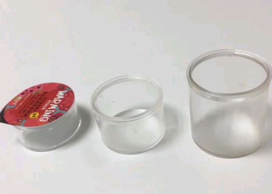 Διαφανή μίνι στρογγυλά πλαστικά εμπορευματοκιβώτια 49mm Dia για τη συσκευασία σκονών σοκολάτας