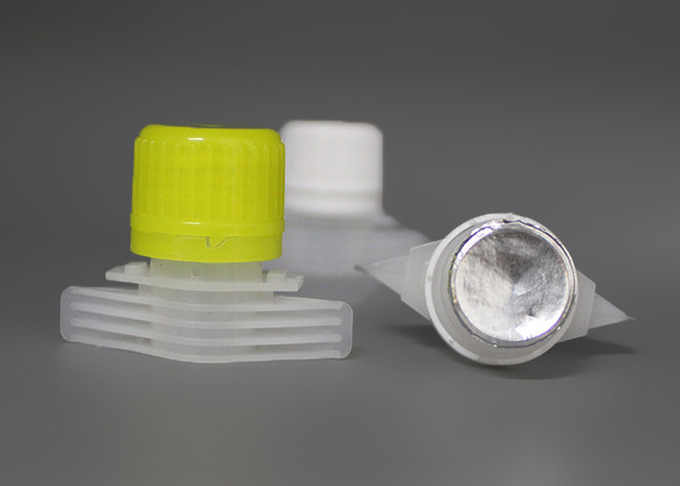 HDPE χύνει τα καλύμματα σωλήνων με το σφραγίζοντας στόλισμα φύλλων αλουμινίου αργιλίου/την κάλυψη σακουλών παιδικών τροφών