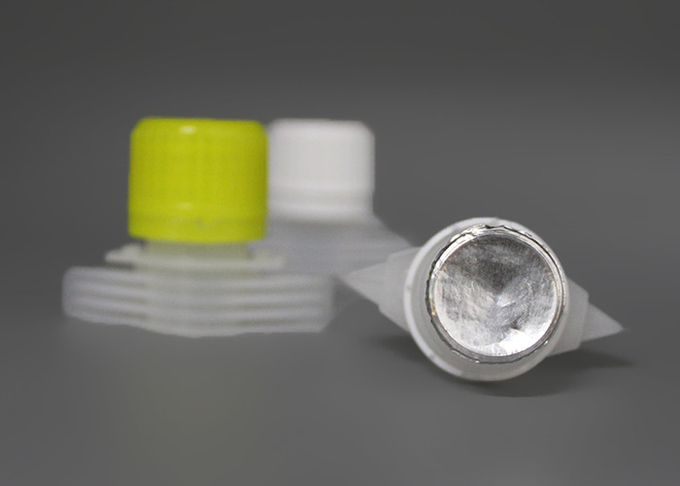 HDPE χύνει τα καλύμματα σωλήνων με το σφραγίζοντας στόλισμα φύλλων αλουμινίου αργιλίου/την κάλυψη σακουλών παιδικών τροφών