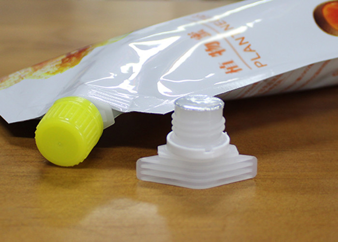 100% Tightness Food Pouch Tops Spout With Aluminum Foil Sealing Liner