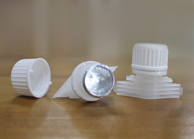 100% Tightness Food Pouch Tops Spout With Aluminum Foil Sealing Liner