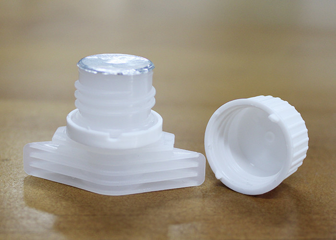 100% Tightness Food Pouch Tops Spout With Aluminum Foil Sealing Liner