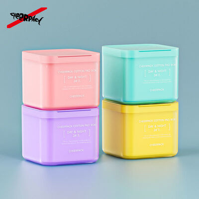 ποιότητας  100 Sheet Skincare Cotton Pad Box 2.0 Bulk Order Plastic Jars with Removable PP Liner Food Grade for Cosmetic Brands/OEM Εργοστάσιο
