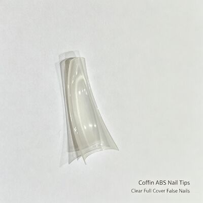 Ποιότητα  Coffin ABS Nail Tips, Clear Full Cover False Nails for Salon Nail Extension DIY Nail Art and Bulk Supply Εργοστάσιο