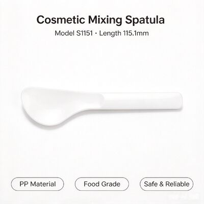 Ποιότητα  Food grade PP cosmetic spatula S1151, 115.1mm plastic beauty mixing scoop. Smooth curved head for mixing mask powder & applying skincare cream, ideal for beauty salon & home DIY skincare Εργοστάσιο