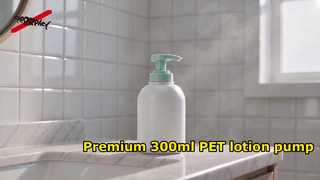 Μπουκάλι αντλίας λοσιόν PET 300ml, μπουκάλι συσκευασίας καλλυντικών 43 νημάτων για σαμπουάν και πλύσιμο σώματος