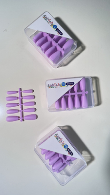 Ιδιωτική ετικέτα 30pcs Soft Gel Press On Fake Nails Short Almond Square False Nails χειροποίητο γαλλικό ζελετικό πρέσσο για τα νύχια