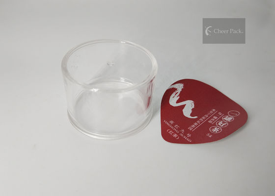 Διαφανή μίνι στρογγυλά πλαστικά εμπορευματοκιβώτια 49mm Dia για τη συσκευασία σκονών σοκολάτας