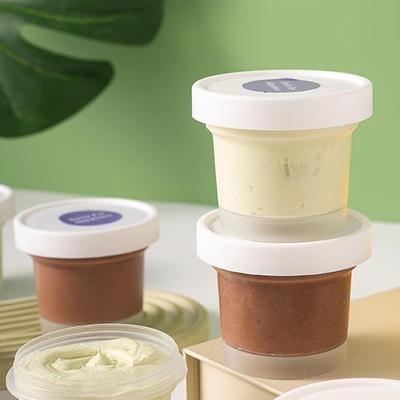 100 ml 200 ml πράσινο τσάι αβοκάντο παγωτό κρέμα μούσα φλιτζάνι παγωμένη κρέμα χιόνι γρασίδι λάσπη φιλμ κονσέρβες
