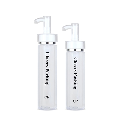 140ml μπουκάλια καλλυντικών PET για λοσιόν, αιθέρια έλαια με αντλία