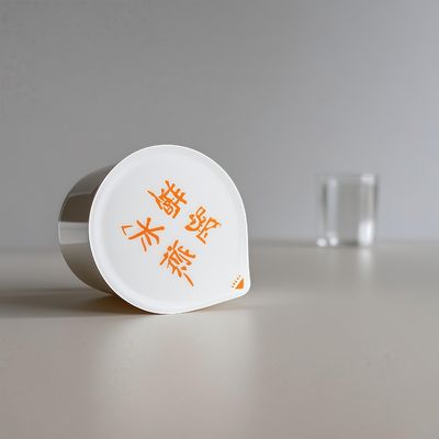 65 ml PP/PS πλαστικό φλιτζάνι με κάλυμμα από φύλλο αλουμινίου για συσκευασία τροφίμων