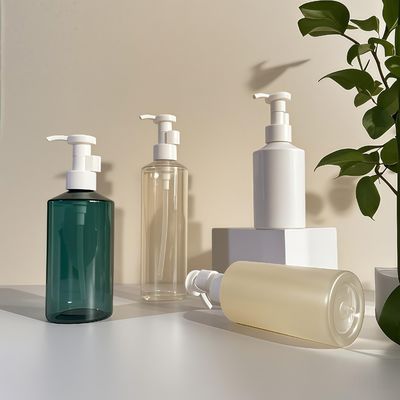 Μπουκάλι αντλίας λοσιόν σε σχήμα κυλίνδρου PET 300ml-500ml για συσκευασία καλλυντικών με εκτύπωση λογότυπου που προσαρμόζεται