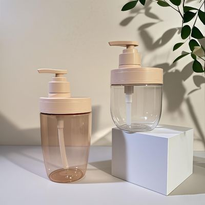 400ml 500ml Πλαστικό καλλυντικό μπουκάλι PET με αντλία πιέσεως για αιθέριο έλαιο, σαμπουάν και λοσιόν