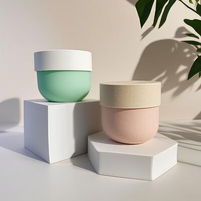 Δοχείο από πλαστικό PP κατάλληλο για τρόφιμα με βιδωτό καπάκι και ετικέτα με εκτύπωση UV για κρέμες προσώπου & σώματος 150-500ml (Cheer Pack)