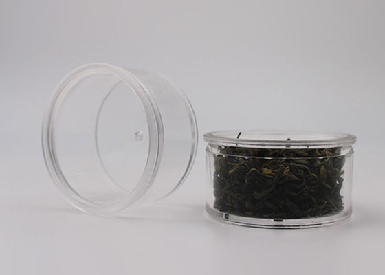 Τα σαφή μικρά στρογγυλά σαφή πλαστικά εμπορευματοκιβώτια 25 CP γεμίζουν την ικανότητα για το τσάι, φασόλι καφέ