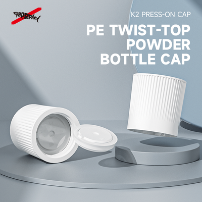 K2 Press on Water Powder Separation Cap PE Twist Top Powder Bottle Powder για στερεό ποτό και ενεργειακό συμπλήρωμα