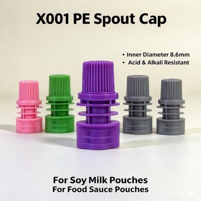 8.6mm εσωτερική διάφραξη PE πλαστικό καπάκι βίδα φορητά και ανθεκτικά καπάκια για σφουγγαρισμένες τσάντες