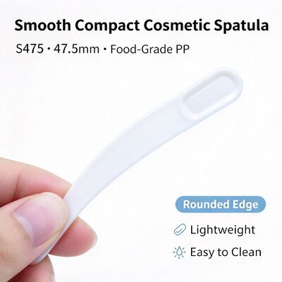 S475 47.5mm Καλλυντική Σπάτουλα από PP Εγκεκριμένο για Τρόφιμα | Λευκό Διαθέσιμο σε Απόθεμα Χονδρικής | Για εξαγωγή & εφαρμογή κρέμας προσώπου, ιδανικό για ινστιτούτα ομορφιάς & αξεσουάρ βάζων καλλυντικών. Διαθέσιμη χονδρική πώληση σε μεγάλες ποσότητες.