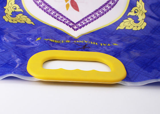 Θραύση - στις λαβές πλαστικών τσαντών τύπων PP πολυ - χρώμα που συσκευάζεται στις τσάντες αλευριού ρυζιού 5kg